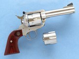 Ruger New Model Blackhawk Flat Top, Stainless, 4 5/8 Inch Barrel, Cal. .357 Magnum/9mm Cylinders - 2 of 11