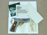 1979 Vintage 70 Series Custom Shop Electroless Nickel Colt Combat Commander .45 ACP Pistol w/ Original Box, Manuals, Etc. SOLD - 24 of 25