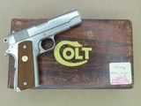 1979 Vintage 70 Series Custom Shop Electroless Nickel Colt Combat Commander .45 ACP Pistol w/ Original Box, Manuals, Etc. SOLD - 1 of 25