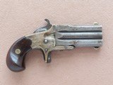 1870's Vintage Antique Frank Wesson Medium Frame Superposed Pistol in .32 Short Rimfire (3rd Type) - 2 of 23