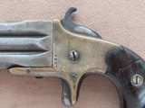 1870's Vintage Antique Frank Wesson Medium Frame Superposed Pistol in .32 Short Rimfire (3rd Type) - 8 of 23