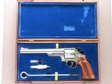 1976 Nickel Smith & Wesson Model 29-2 .44 Magnum Revolver w/ 8 & 3/8" Barrel and Presentation Case
** Flat Mint & Unfired!! ** SOLD - 1 of 25