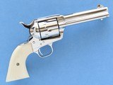 Colt Frontier Six Shooter, Colt Custom Shop with Ivory Grips, Cal. 44-40, 4 3/4 Inch Barrel, Nickel Finish - 8 of 10