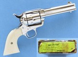 Colt Frontier Six Shooter, Colt Custom Shop with Ivory Grips, Cal. 44-40, 4 3/4 Inch Barrel, Nickel Finish - 1 of 10