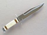 Charles Clifton Custom Knife, Ivory Handles, with Leather Sheath, Georgetown Kentucky Knife Maker - 3 of 10
