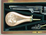 1971 Factory Engraved Navy Arms 1851 Colt Navy .36 Caliber Cap & Ball Revolver w/ Tiffany Style Grips, Fitted Case, & Accessories SALE PENDING - 2 of 25