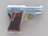 1958 Factory Engraved Chrome Plated Beretta Model 418 Panther .25 ACP Pistol w/ Case, Manual, & Paperwork
** Scarce & Beautiful! ** - 7 of 25
