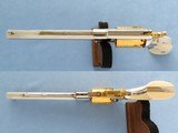 (Cabelas's) F.LLI Pietta Model 1858 Remington Nickel/Gold, Cal. .44 Percussion, Engraved SOLD - 4 of 9