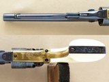 Italian Made Uberti Colt 1860 Army, Engraved/Gold Inlay with Faux Ivory Grips, .44 Cal. Percussion - 6 of 12