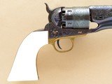 Italian Made Uberti Colt 1860 Army, Engraved/Gold Inlay with Faux Ivory Grips, .44 Cal. Percussion - 4 of 12