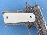 Weldon Lister Engraved Colt Commander Model, Cal. .45 ACP, with Double Diamond Checkered Ivory Grips - 5 of 12