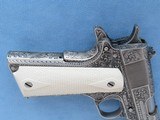 Weldon Lister Engraved Colt Commander Model, Cal. .45 ACP, with Double Diamond Checkered Ivory Grips - 9 of 12