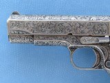 Weldon Lister Engraved Colt Commander Model, Cal. .45 ACP, with Double Diamond Checkered Ivory Grips - 4 of 12