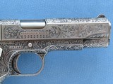 Weldon Lister Engraved Colt Commander Model, Cal. .45 ACP, with Double Diamond Checkered Ivory Grips - 6 of 12