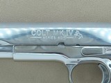 1988 Vintage Ultimate Bright Stainless Colt Mk.IV Series 80 Government Model .45 ACP Pistol w/ Custom Stag Grips **SOLD** - 22 of 22