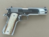 1988 Vintage Ultimate Bright Stainless Colt Mk.IV Series 80 Government Model .45 ACP Pistol w/ Custom Stag Grips **SOLD** - 5 of 22