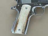 1988 Vintage Ultimate Bright Stainless Colt Mk.IV Series 80 Government Model .45 ACP Pistol w/ Custom Stag Grips **SOLD** - 6 of 22