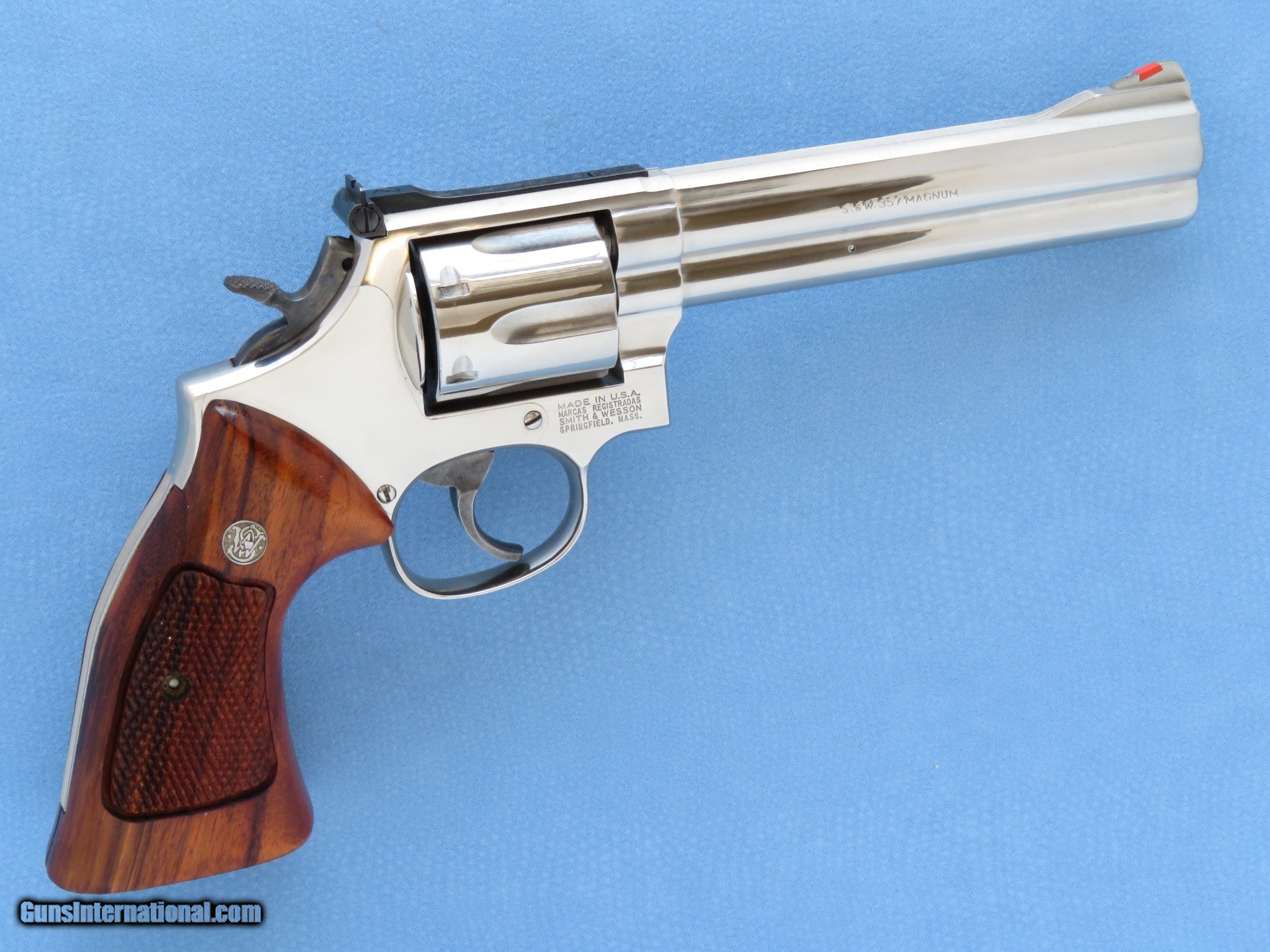 Smith And Wesson Model 586 Distinguished Combat Magnum Cal 357 Magnum Nickel Sold 5539