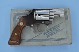 SMITH AND WESSON MODEL 36 CHIEFS SPECIAL WITH BOX, PAPERS AND CLEANING BRUSH MANUFACTURED IN 1973 **NICKEL**SOLD** - 1 of 23