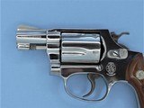 SMITH AND WESSON MODEL 36 CHIEFS SPECIAL WITH BOX, PAPERS AND CLEANING BRUSH MANUFACTURED IN 1973 **NICKEL**SOLD** - 12 of 23