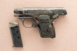 Colt 1908 Vest Pocket Model Hammerless, Cal. .25 ACP, 1913 Vintage, High Polish Blue**SOLD** - 12 of 13