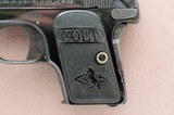 Colt 1908 Vest Pocket Model Hammerless, Cal. .25 ACP, 1913 Vintage, High Polish Blue**SOLD** - 5 of 13