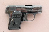 Colt 1908 Vest Pocket Model Hammerless, Cal. .25 ACP, 1913 Vintage, High Polish Blue**SOLD** - 1 of 13