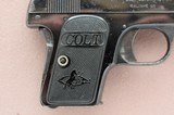 Colt 1908 Vest Pocket Model Hammerless, Cal. .25 ACP, 1913 Vintage, High Polish Blue**SOLD** - 2 of 13