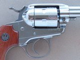 2002 Stainless Ruger New Model Single Six Bisley in .22LR w/ Box, Manual, Etc. ** RARE Davidsons Exclusive Non-Catalog Model ** - 9 of 25