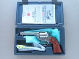 2002 Stainless Ruger New Model Single Six Bisley in .22LR w/ Box, Manual, Etc. ** RARE Davidsons Exclusive Non-Catalog Model ** - 1 of 25