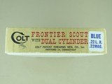 1967 Vintage Colt Single Action Frontier Scout .22 Caliber Revolver w/ Original Box, Magnum Cylinder, Etc.
** Beautiful Example ** - 2 of 25