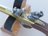 Antique British Brass Cannon Barrel .45 Caliber Flintlock Pocket Pistol by I. Parr** Spectacular Silver Wire Inlay and Superb Design ** - 14 of 25