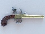 Antique British Brass Cannon Barrel .45 Caliber Flintlock Pocket Pistol by I. Parr** Spectacular Silver Wire Inlay and Superb Design ** - 24 of 25