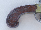 Antique British Brass Cannon Barrel .45 Caliber Flintlock Pocket Pistol by I. Parr
** Spectacular Silver Wire Inlay and Superb Design ** - 7 of 25