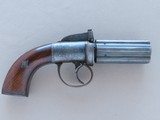 1840's Vintage British .40 Caliber Pepperbox Percussion Revolver** Beautiful Original Pepperbox In Very Fine Condition ** - 5 of 25