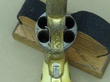 Circa 1864 Moore's Patent Firearms Company Factory Engraved & Gold Washed Front-Loading Revolver w/ Ivory Grips ON HOLD - 14 of 25