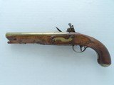 Antique British Martial .69 Caliber Thomas Ketland & Co. Flintlock Belt Pistol w/ Brass Barrel - 6 of 24
