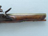 Antique British Martial .69 Caliber Thomas Ketland & Co. Flintlock Belt Pistol w/ Brass Barrel - 4 of 24