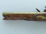 Antique British Martial .69 Caliber Thomas Ketland & Co. Flintlock Belt Pistol w/ Brass Barrel - 9 of 24