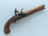 Antique British Martial .69 Caliber Thomas Ketland & Co. Flintlock Belt Pistol w/ Brass Barrel - 1 of 24