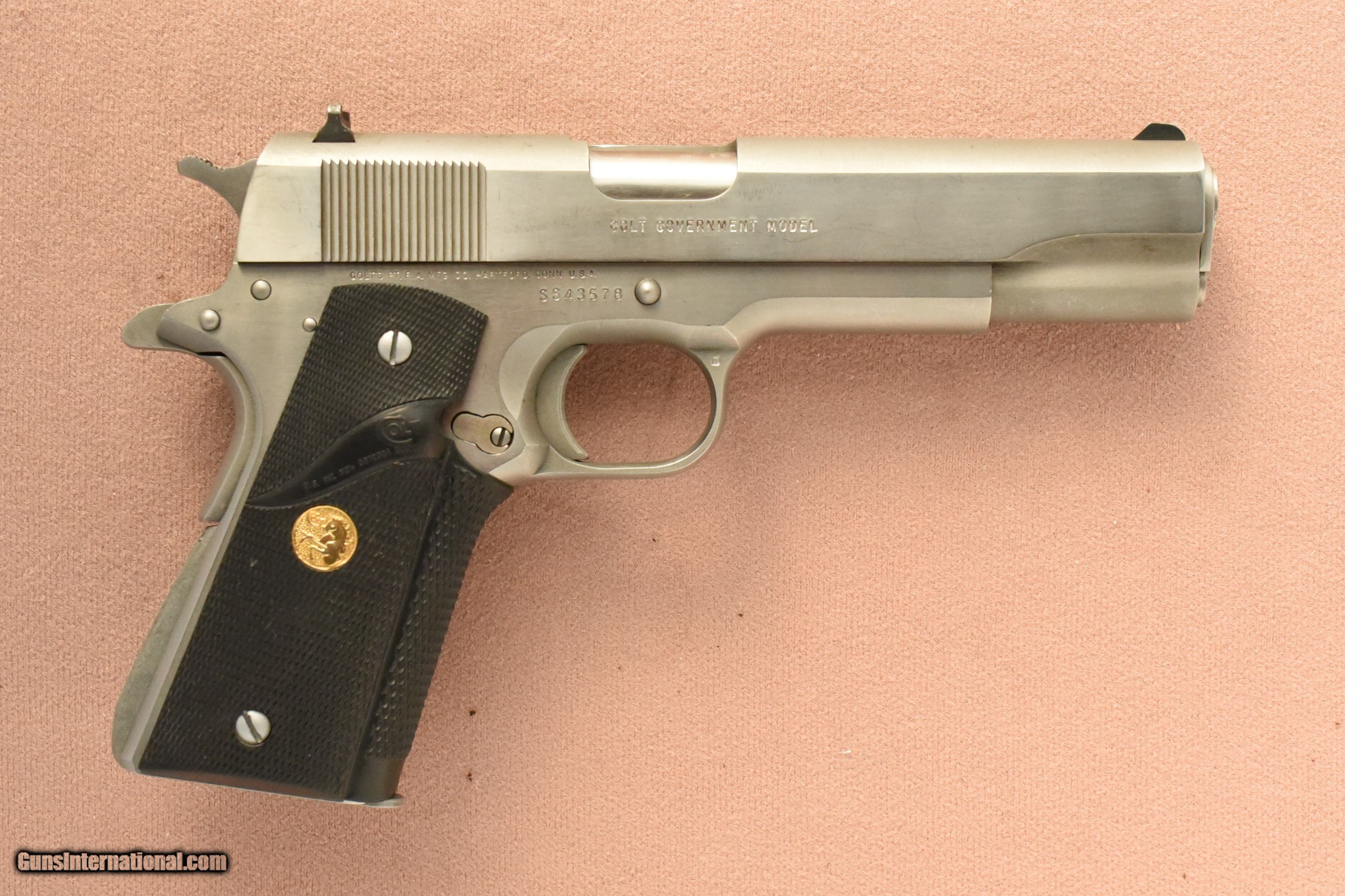1989 Vintage Stainless Steel Colt Mk.IV Series 80 Government Model