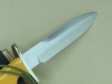 Special Order Randall Model 14 Attack Knife w/ #18 Grind, Yellow Micarta Single-Finger Grips, Curved Double Guard, and Factory Sheath SOLD - 15 of 25