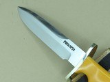 Special Order Randall Model 14 Attack Knife w/ #18 Grind, Yellow Micarta Single-Finger Grips, Curved Double Guard, and Factory Sheath SOLD - 14 of 25
