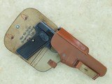 WW2 German FN Browning Model 1922 Pistol w/ Krieghoff Drop Holster & Extra Mag
** Spectacular Luftwaffe-Proofed Holster Rig **SOLD** - 3 of 25