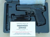 1995 Vintage Korean Daewoo Model DH40 Pistol in .40 S&W Caliber w/ Box, Etc.
** Superb Kimber-Imported Example ** SOLD - 25 of 25