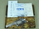 1971 Vintage Nickel Smith & Wesson 10-6 .38 Military & Police Model w/ 4" Heavy Barrel, Box, Ppwrk, Etc.
* MINT & UNFIRED! *SOLD** - 24 of 25