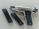 1977 Vintage Nickel Smith & Wesson Model 59 9mm Pistol w/ Original Box, Extra Mag & Cleaning Kit
** Spectacular Example ** SOLD - 22 of 25