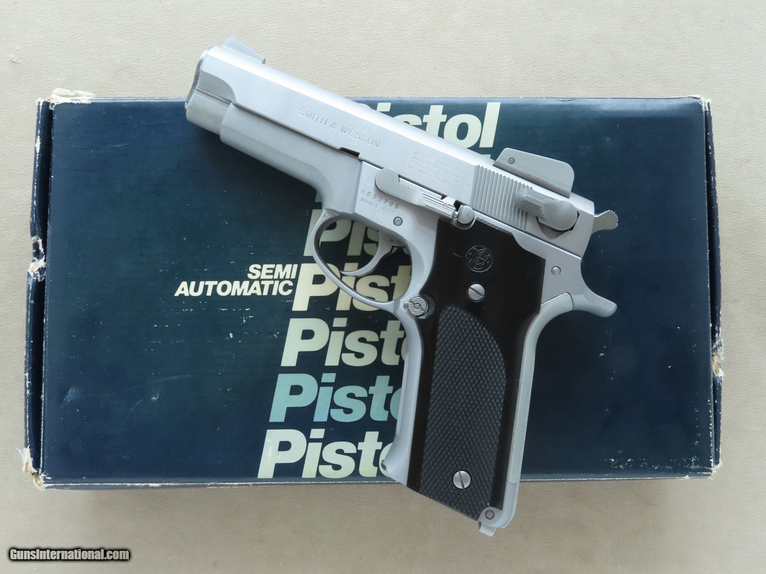 1983 Smith & Wesson Model 659 9mm Pistol w/ Box, Manual