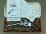 1979 Ruger New Model Blackhawk Stainless .357 Magnum Revolver w/ Original Box, Manual, & Warranty Card
** Lightly-Used Original ** SOLD - 24 of 24