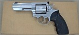 RUGER GP100 MANUFACTURED IN 1989 STAINLESS STEEL 4 INCH TARGET BARREL BOX, SHIPPING SLEEVE AND PAPERWORK SOLD - 1 of 21